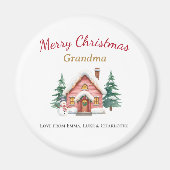 Personalized Merry Christmas Grandma Magnet (Devant)