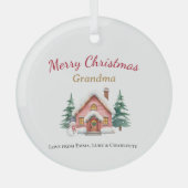 Personalized Merry Christmas Grandma Ornament (Voorkant)