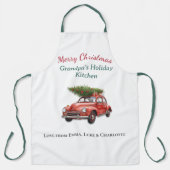 Personalized Merry Christmas Grandpa Apron Schort (Voorkant)
