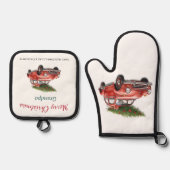 Personalized Merry Christmas Grandpa Kitchen Set (Voorkant)