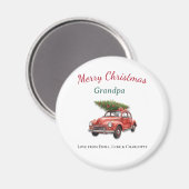 Personalized Merry Christmas Grandpa Magnet (Recto/Verso)