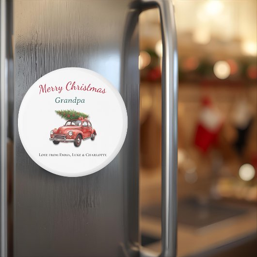 Personalized Merry Christmas Grandpa Magnet Magneet