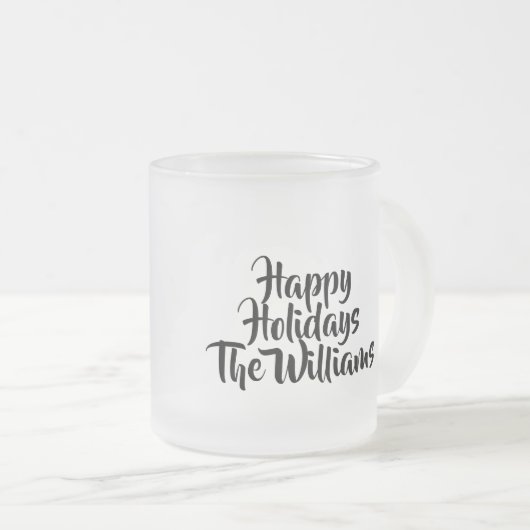 Personalized Merry Christmas Mug Matglas Koffiemok (Voorkant rechts)