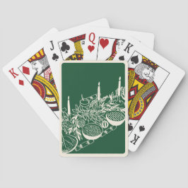 Personalized Merry Christmas Table Minimal Design  Pokerkaarten