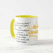 : Personalized Merry Christmas Tree Watercolor Mug Mok (Voorkant links)
