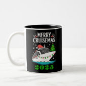 Personalized Merry Cruisemas Cruise Ship Family Tweekleurige Koffiemok (Links)