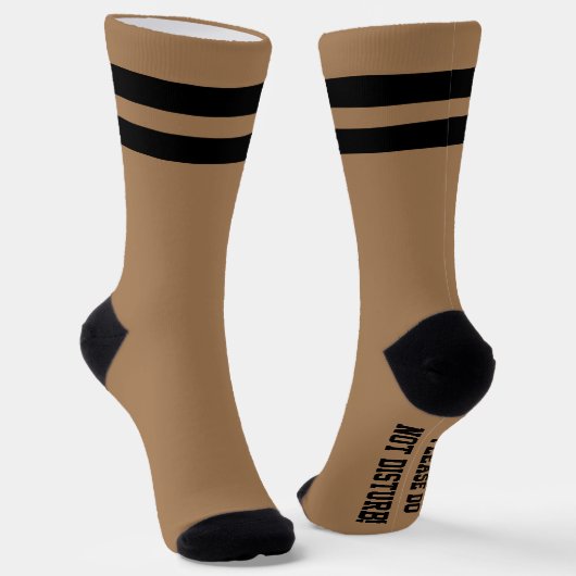 PERSONALIZED Message Socks Brown Sokken (Gebogen)