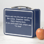 Personalized Metal Lunchbox - Ideal for Field Trip (En situation)