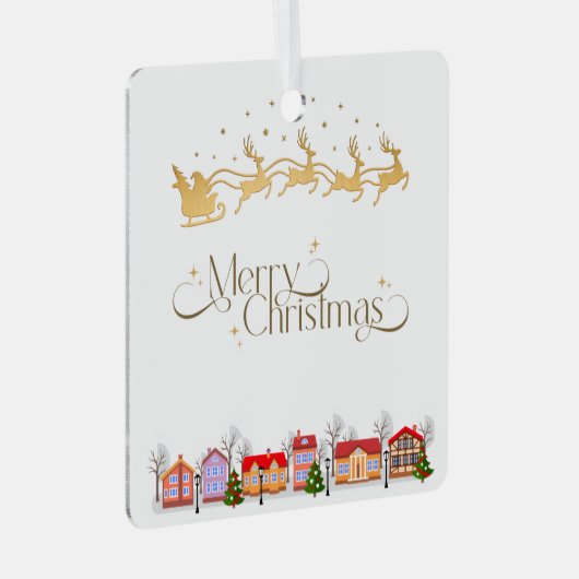 Personalized Metal Square Ornament (Voorkant Rechts)