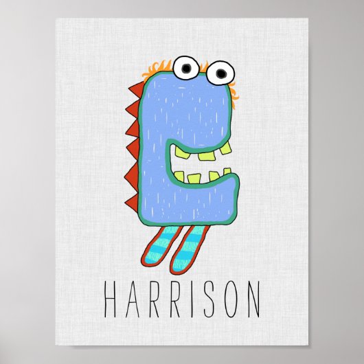 Personalized Miggy Monster Poster (Devant)