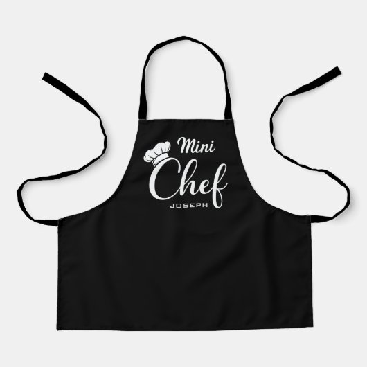 Personalized Mini Chef Kids Apron Schort (Voorkant)
