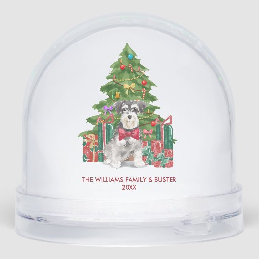 Personalized Miniature Schnauzer Dog Christmas (Arrière)
