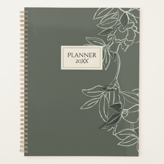Personalized Minimal Floral Planner 20XX (Devant)