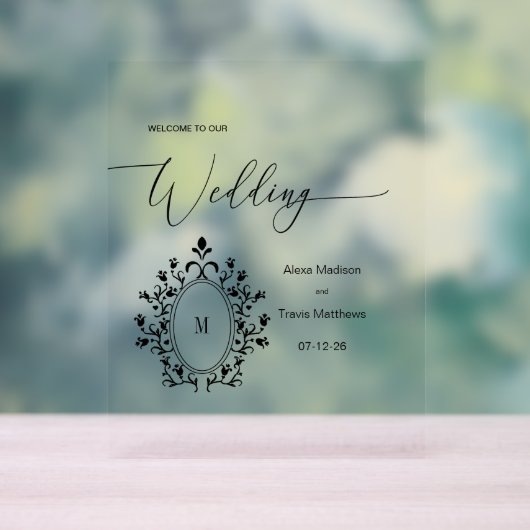 Personalized Minimal Monogram Wedding sign (Neutre)