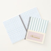 Personalized Minimalist Aesthetic Pastel Notebook Notitieboek (Binnen)