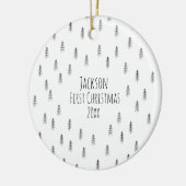 Personalized Minimalist Boho Baby Ornament (Links)