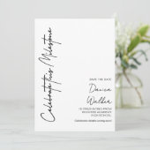 Personalized Minimalist Graduation Save The Date (Debout devant)