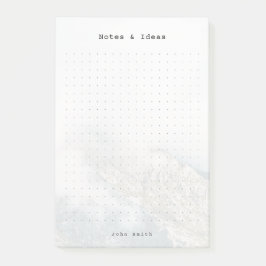 Personalized Minimalist Mountain Dot Grid Post-it® Notes