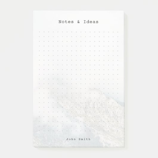 Personalized Minimalist Mountain Dot Grid Post-it® Notes (Voorkant)