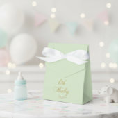 Personalized Mint Green Favor Box with Gold Script Bedankdoosjes