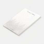 Personalized Misty forest Grid, modern masculine Post-it® Notes (Schuin)