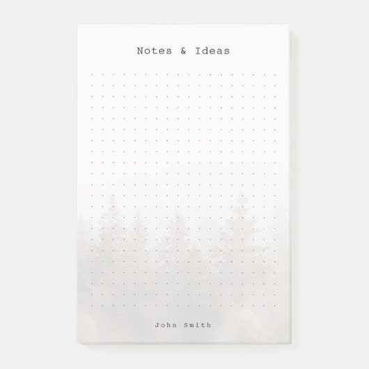 Personalized Misty forest Grid, modern masculine Post-it® Notes (Voorkant)