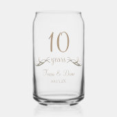 Personalized Modern 10th Anniversary Keepsake Gift (Recto)