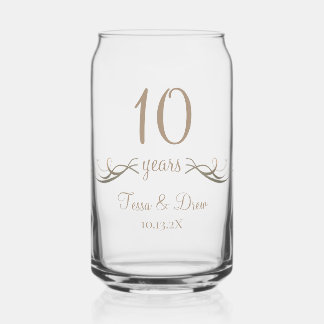 Personalized Modern 10th Anniversary Keepsake Gift