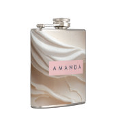 Personalized Modern Abstract Cream Swirl Heupfles (Rechts)