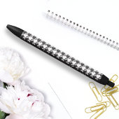 Personalized Modern Black and White Houndstooth Zwarte Inkt Pen
