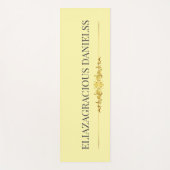 Personalized Modern Classic Cream Black with Name  Yogamat (Voorkant)