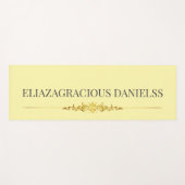 Personalized Modern Classic Cream Black with Name  Yogamat (Voorkant (horizontaal))