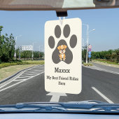 Personalized Modern Elegant Funny Pet Paw Dog Name Luchtverfrisser