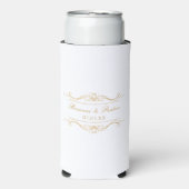 Personalized Modern Elegant Gold Swirl Monogram (Seltzer Voorkant)