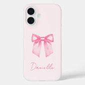 Personalized Modern Elegant Pink Bow Case-Mate iPhone Case (Achterkant)