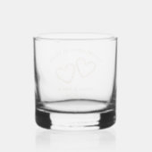 Personalized Modern Gold 10th Wedding Anniversary Whisky Glas (Achterkant)