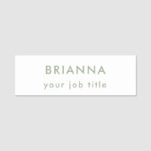 Personalized modern minimalist sage green beauty naamplaatje (Voorkant)