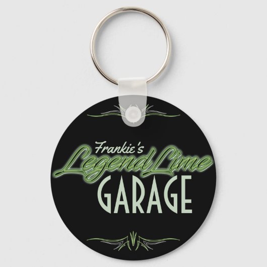 Personalized Modern Muscle Car Legend Lime Custom Sleutelhanger (Voorkant)