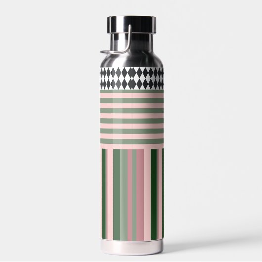Personalized Modern Pattern Water Bottle Waterfles (Rechts)