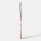 Personalized Modern Rose Quartz Marble Gold (Côté gauche)