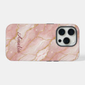 Personalized Modern Rose Quartz Marble Gold (Verso Horizontal)