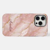 Personalized Modern Rose Quartz Marble Gold (Verso Horizontal)