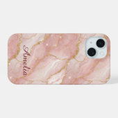 Personalized Modern Rose Quartz Marble Gold (Verso Horizontal)