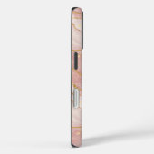 Personalized Modern Rose Quartz Marble Gold Case-Mate iPhone Case (Achterkant / Rechts)