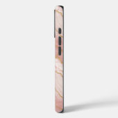 Personalized Modern Rose Quartz Marble Gold Case-Mate iPhone Case (Achterkant / Links)