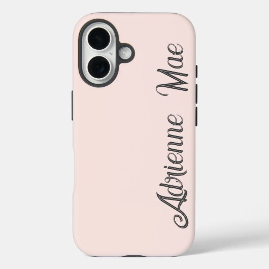 Personalized Modern Script Baby Pink Blush Case-Mate iPhone Case (Achterkant)