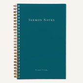Personalized Modern Sermon Church Notitieboek (Voorkant)