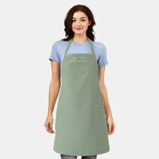 Personalized Modern Simple Script Sage Green Schort