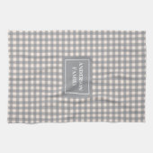 Personalized Modern Towel Trendy Coral Grey Style Theedoek (Horizontaal)