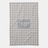 Personalized Modern Towel Trendy Coral Grey Style Theedoek (Verticaal)